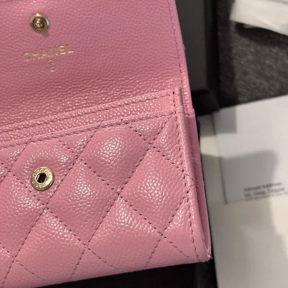 Chanel 22K Pink wallet/ card holder - Picture 10 of 11